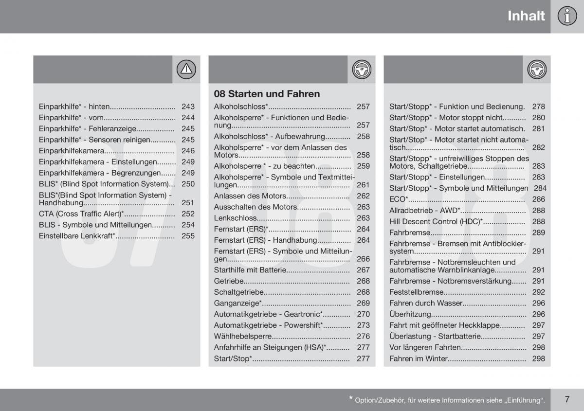 Volvo XC60 I 1 FL Handbuch / page 9