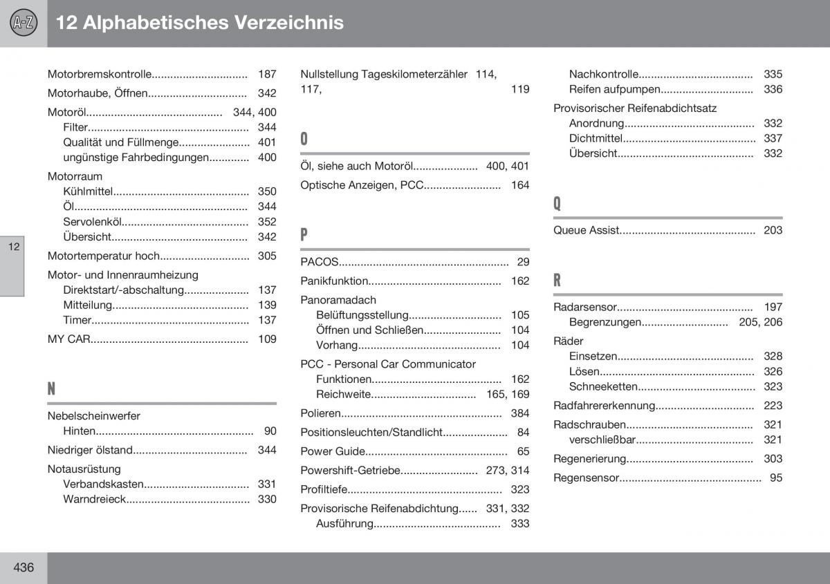 Volvo XC60 I 1 FL Handbuch / page 438