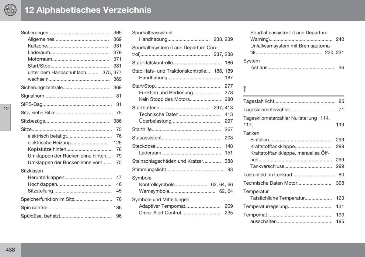 Volvo XC60 I 1 FL Handbuch / page 440