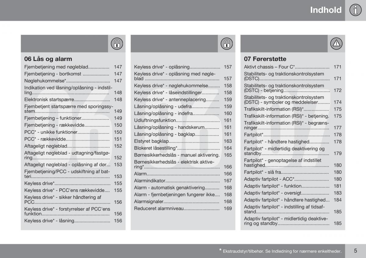 Volvo XC60 I 1 FL Bilens instruktionsbog / page 7