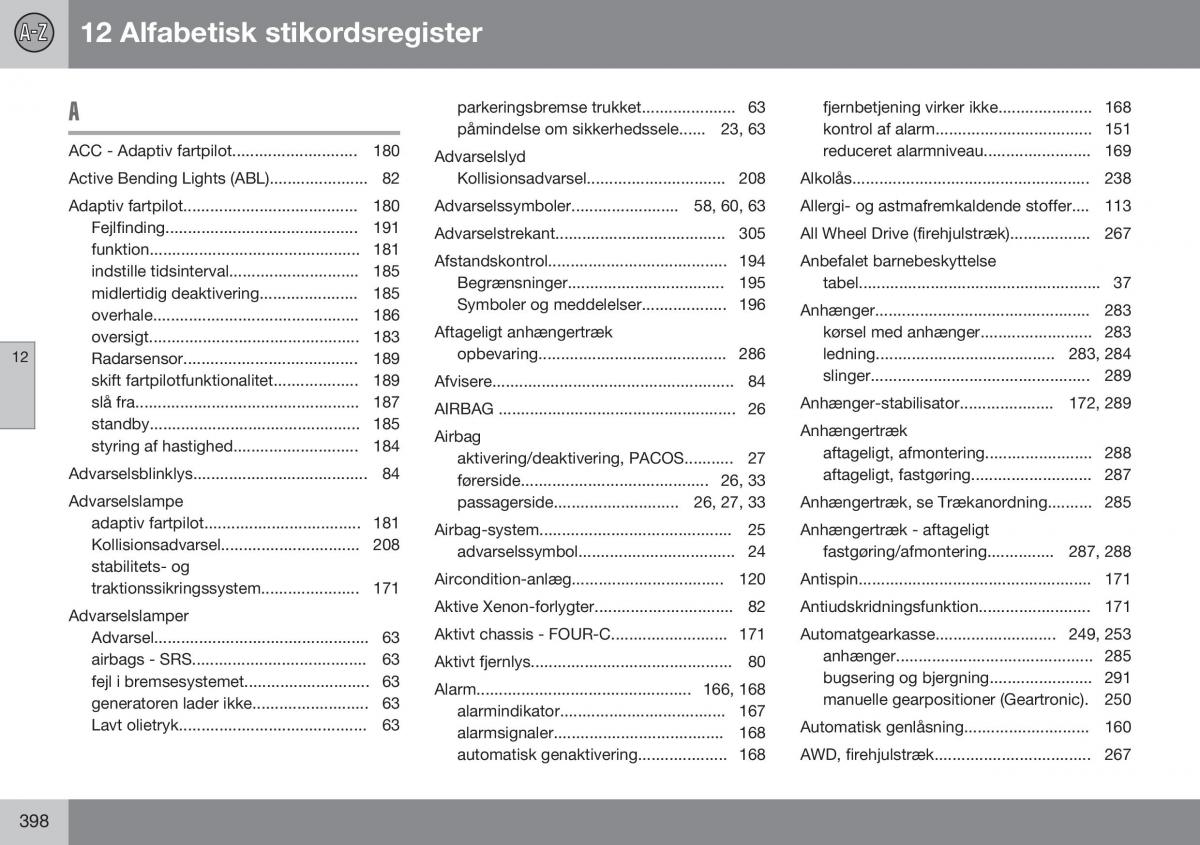 Volvo XC60 I 1 FL Bilens instruktionsbog / page 400