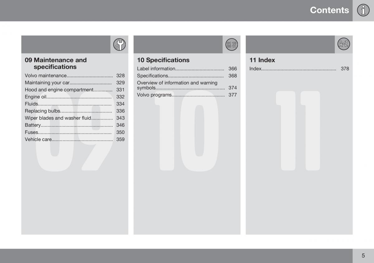 Volvo XC60 I 1 FL owners manual / page 7