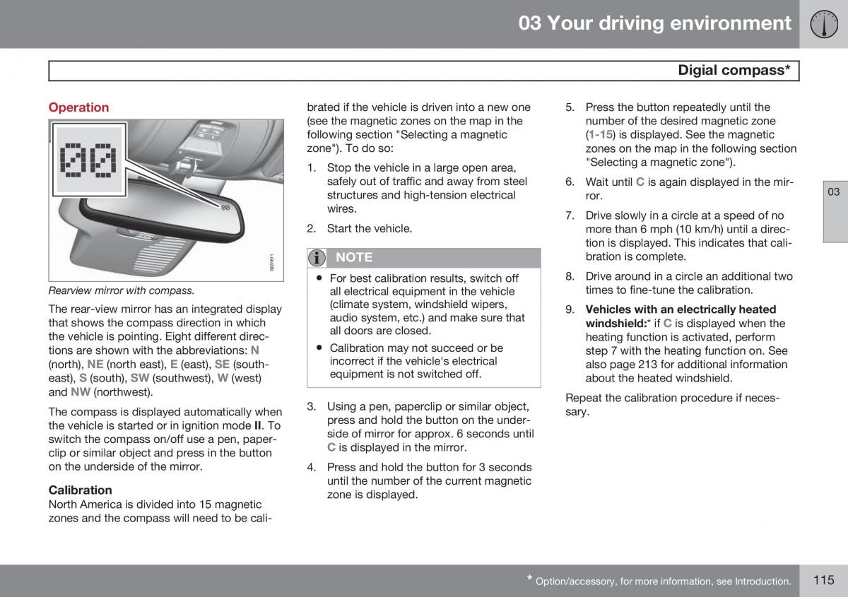 Volvo XC60 I 1 FL owners manual / page 117