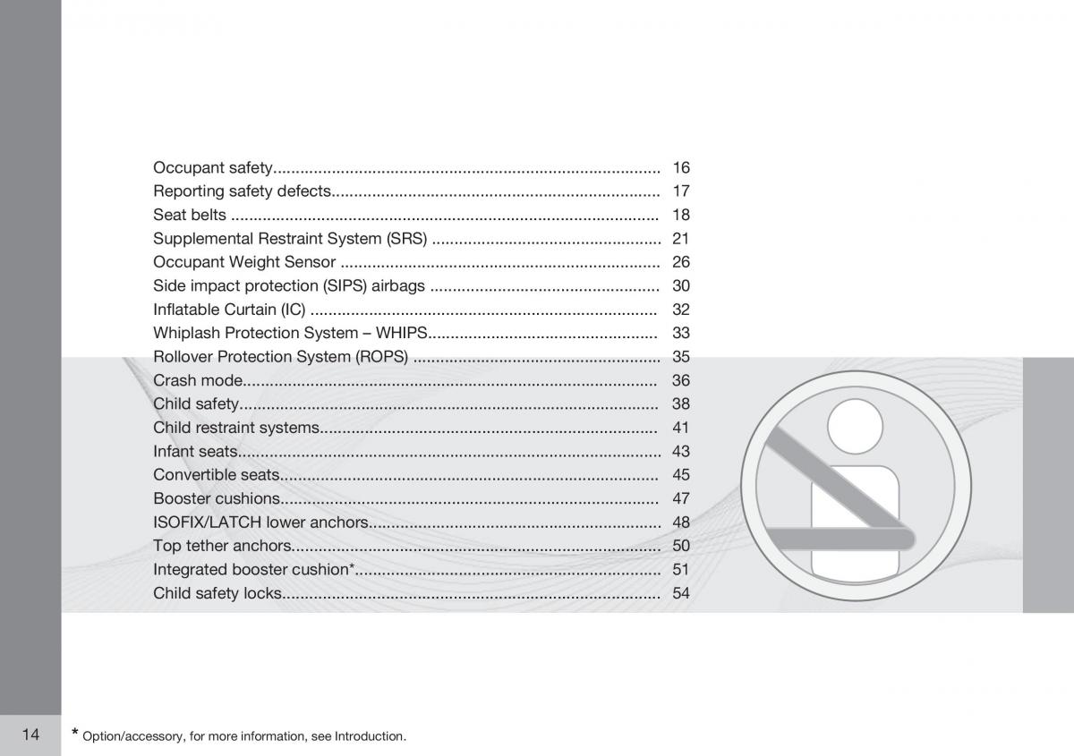 Volvo XC60 I 1 FL owners manual / page 16