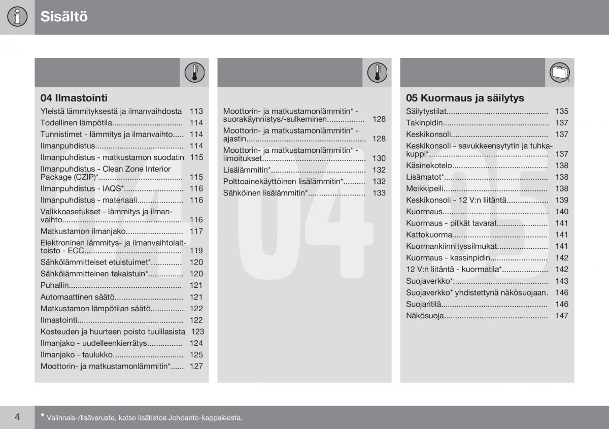 Volvo XC60 I 1 FL omistajan kasikirja / page 6