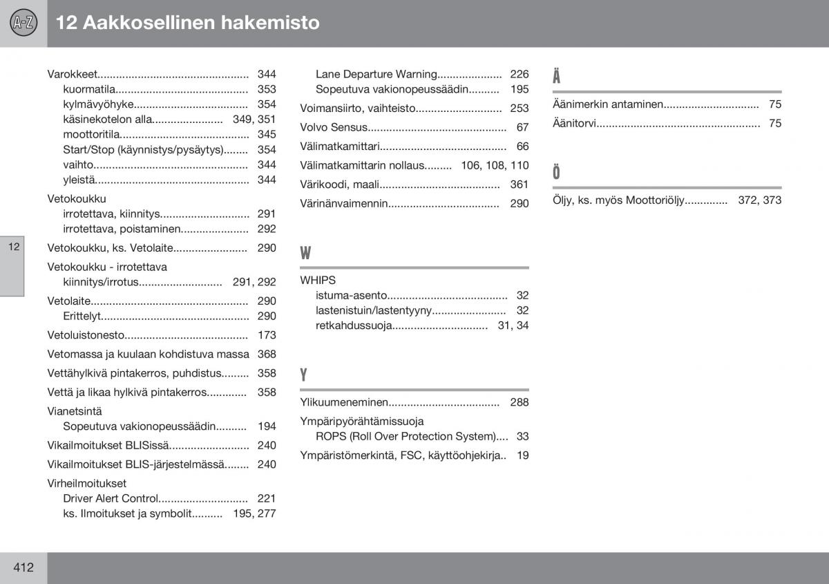 Volvo XC60 I 1 FL omistajan kasikirja / page 414