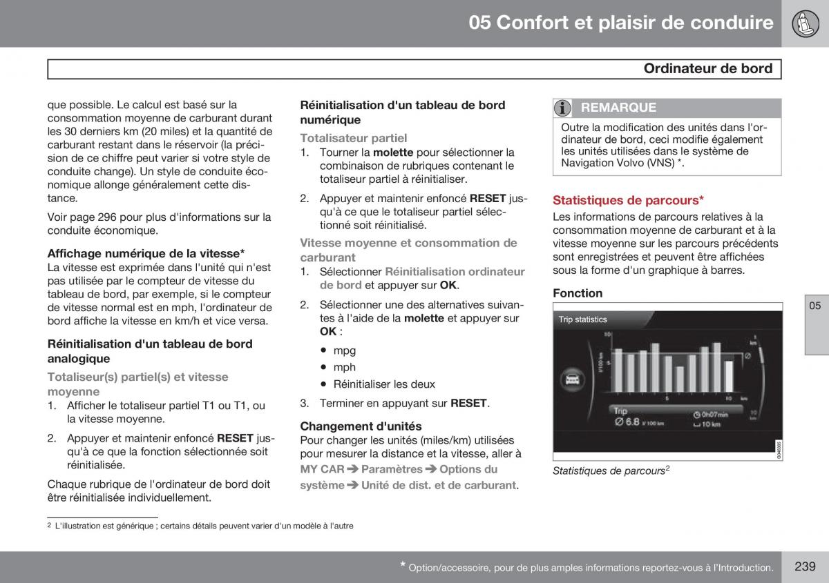 Volvo XC60 I 1 FL manuel du proprietaire / page 241