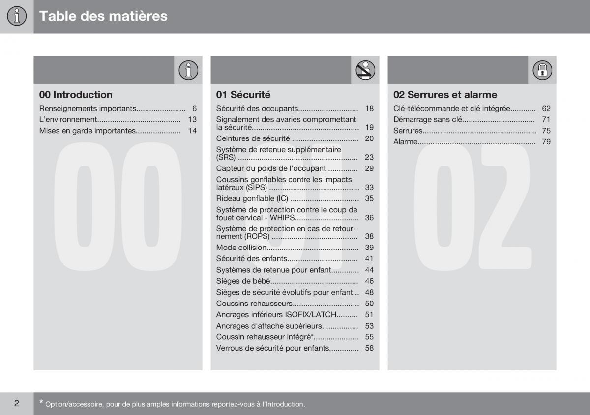 Volvo XC60 I 1 FL manuel du proprietaire / page 4