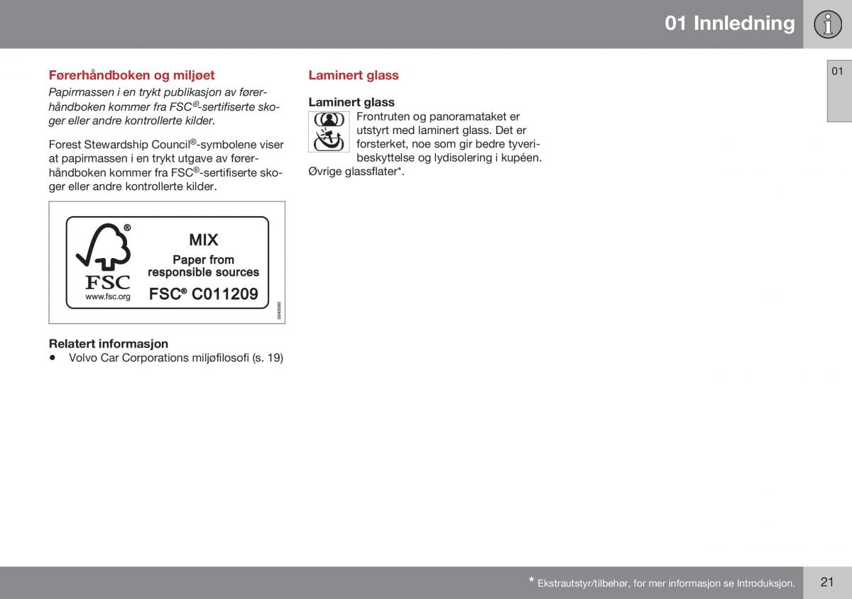 Volvo XC60 I 1 FL bruksanvisningen / page 23