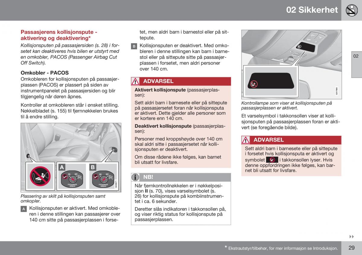 Volvo XC60 I 1 FL bruksanvisningen / page 31