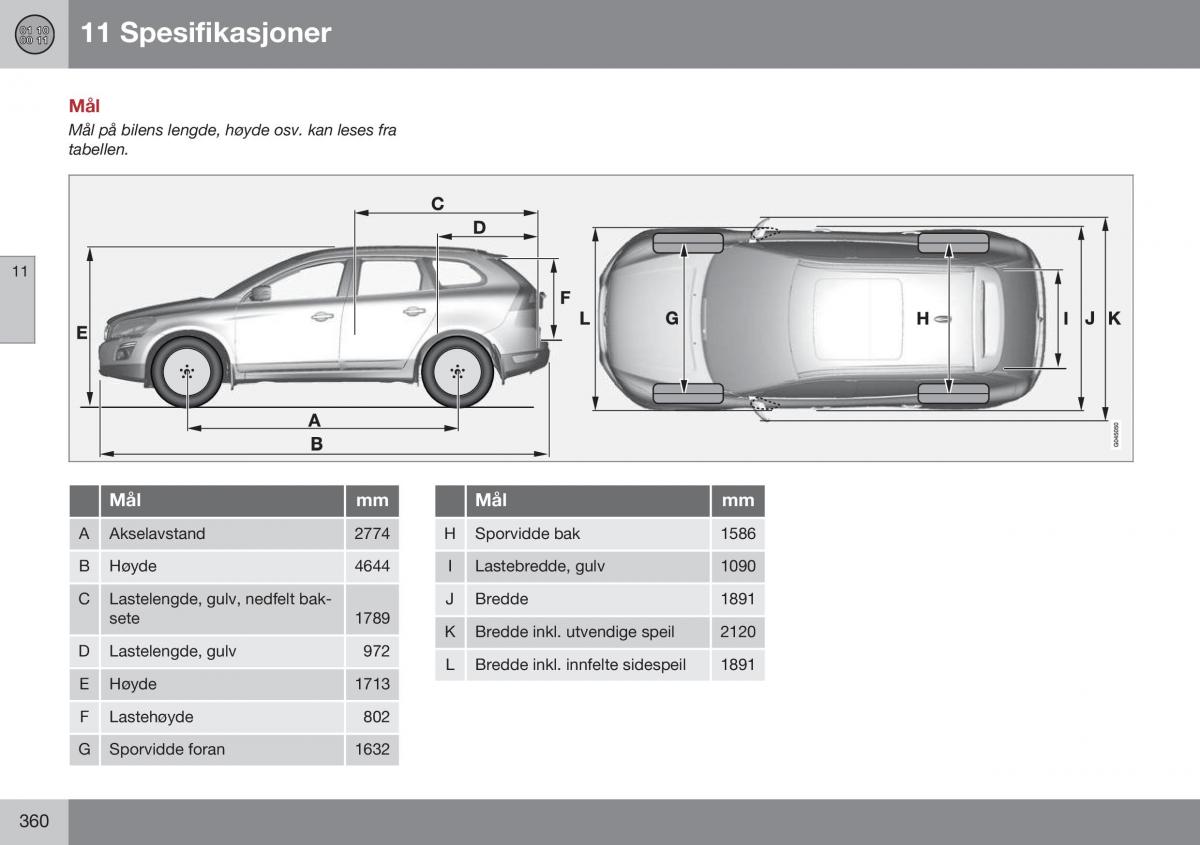 Volvo XC60 I 1 FL bruksanvisningen / page 362