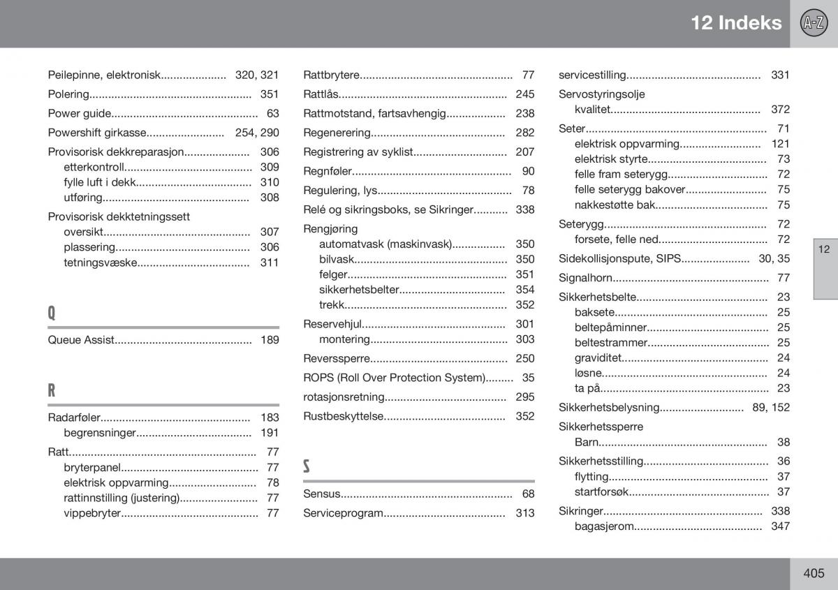 Volvo XC60 I 1 FL bruksanvisningen / page 407