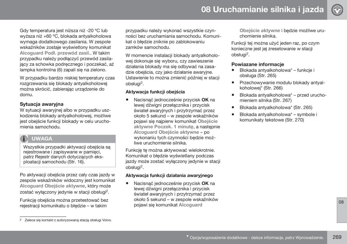 Volvo XC60 I 1 FL instrukcja obslugi / page 271