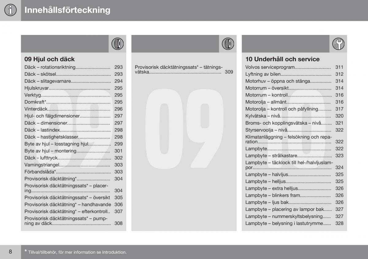 Volvo XC60 I 1 FL instruktionsbok / page 10