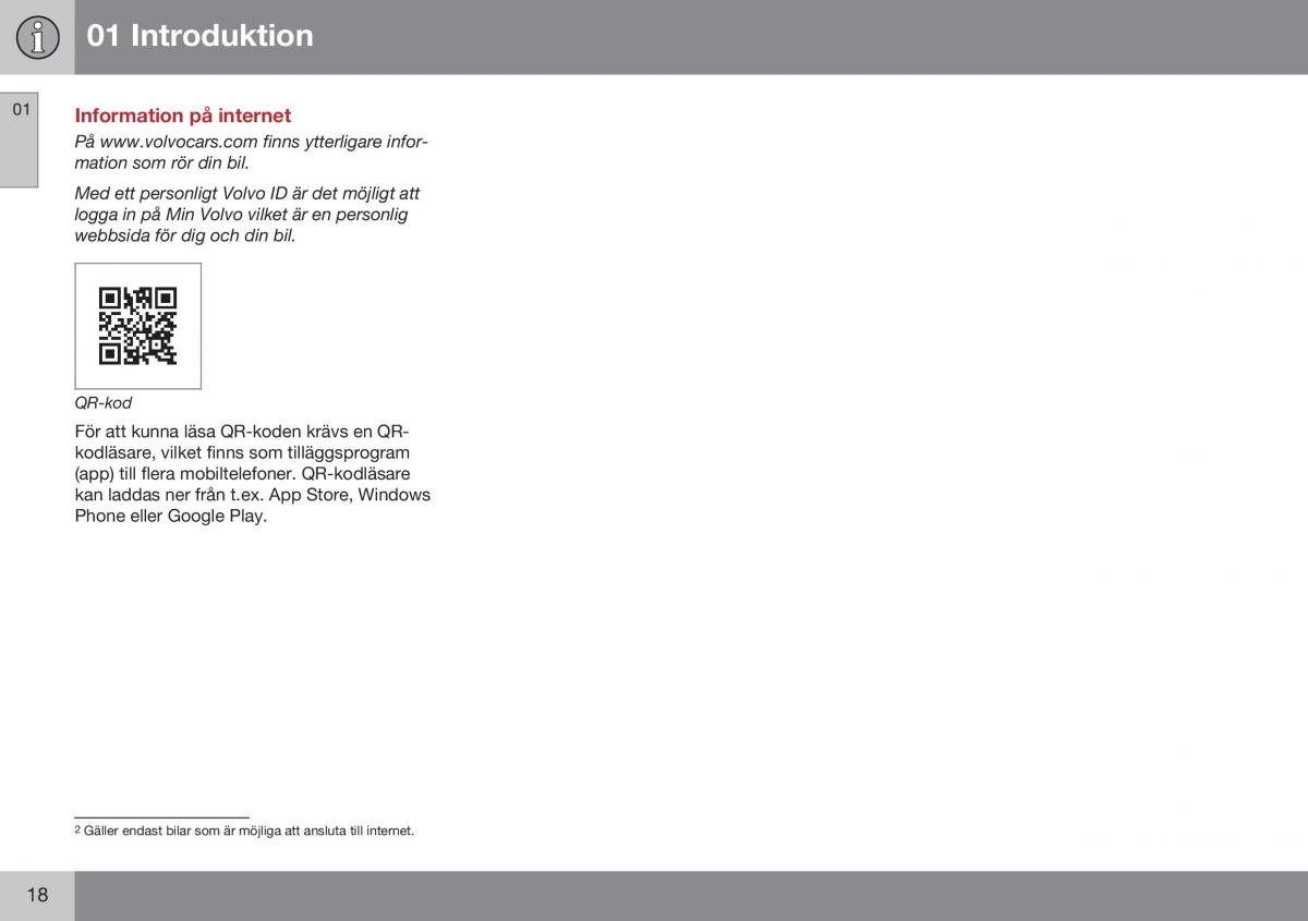 Volvo XC60 I 1 FL instruktionsbok / page 20