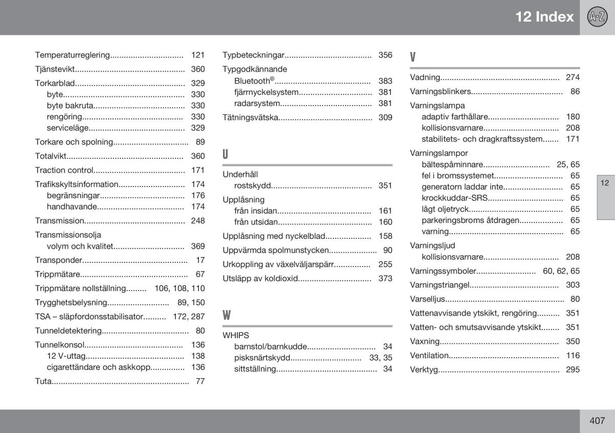 Volvo XC60 I 1 FL instruktionsbok / page 409