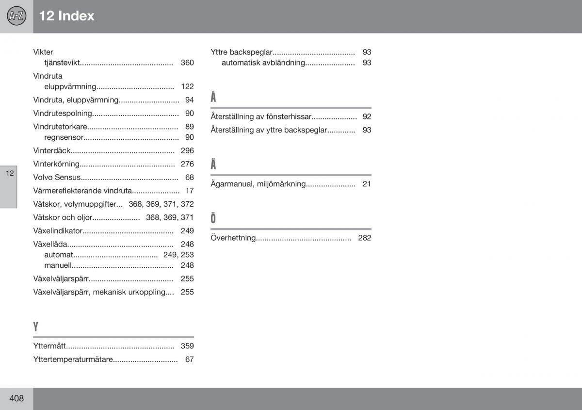 Volvo XC60 I 1 FL instruktionsbok / page 410