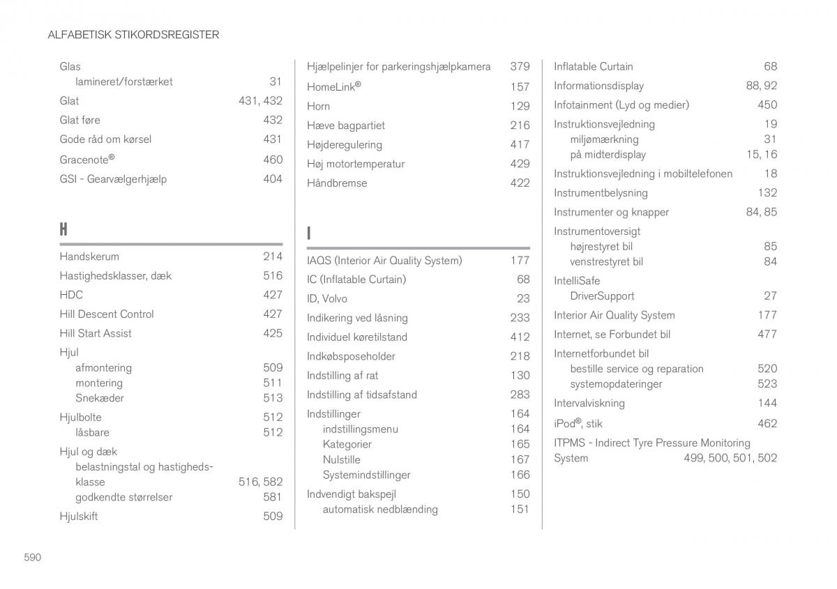 Volvo XC60 II 2 Bilens instruktionsbog / page 592