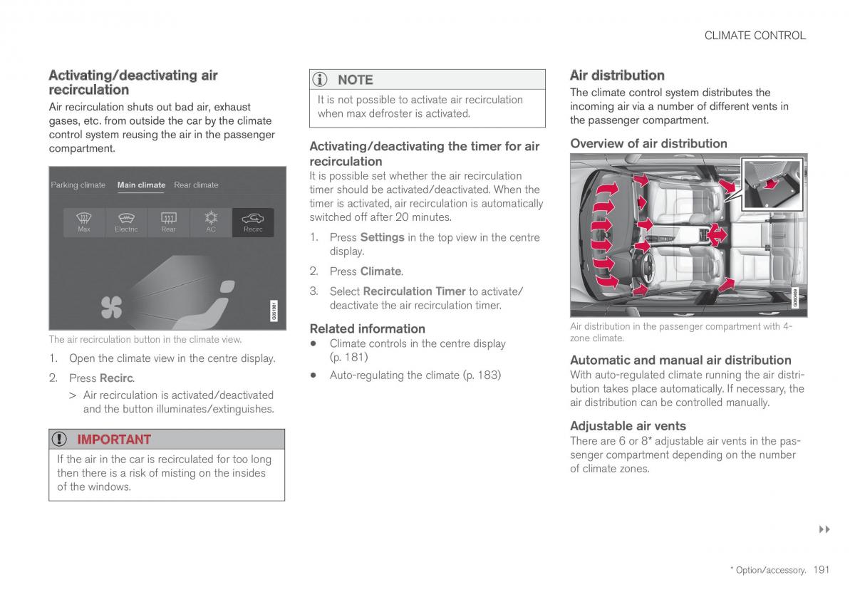 Volvo XC60 II 2 owners manual / page 193
