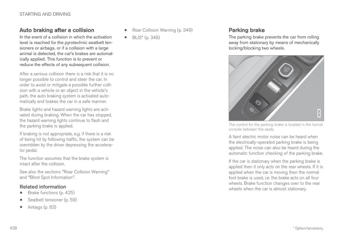 Volvo XC60 II 2 owners manual / page 430