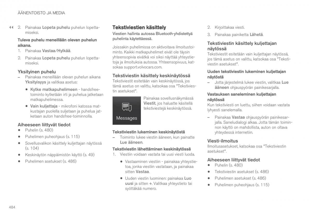 Volvo XC60 II 2 omistajan kasikirja / page 486
