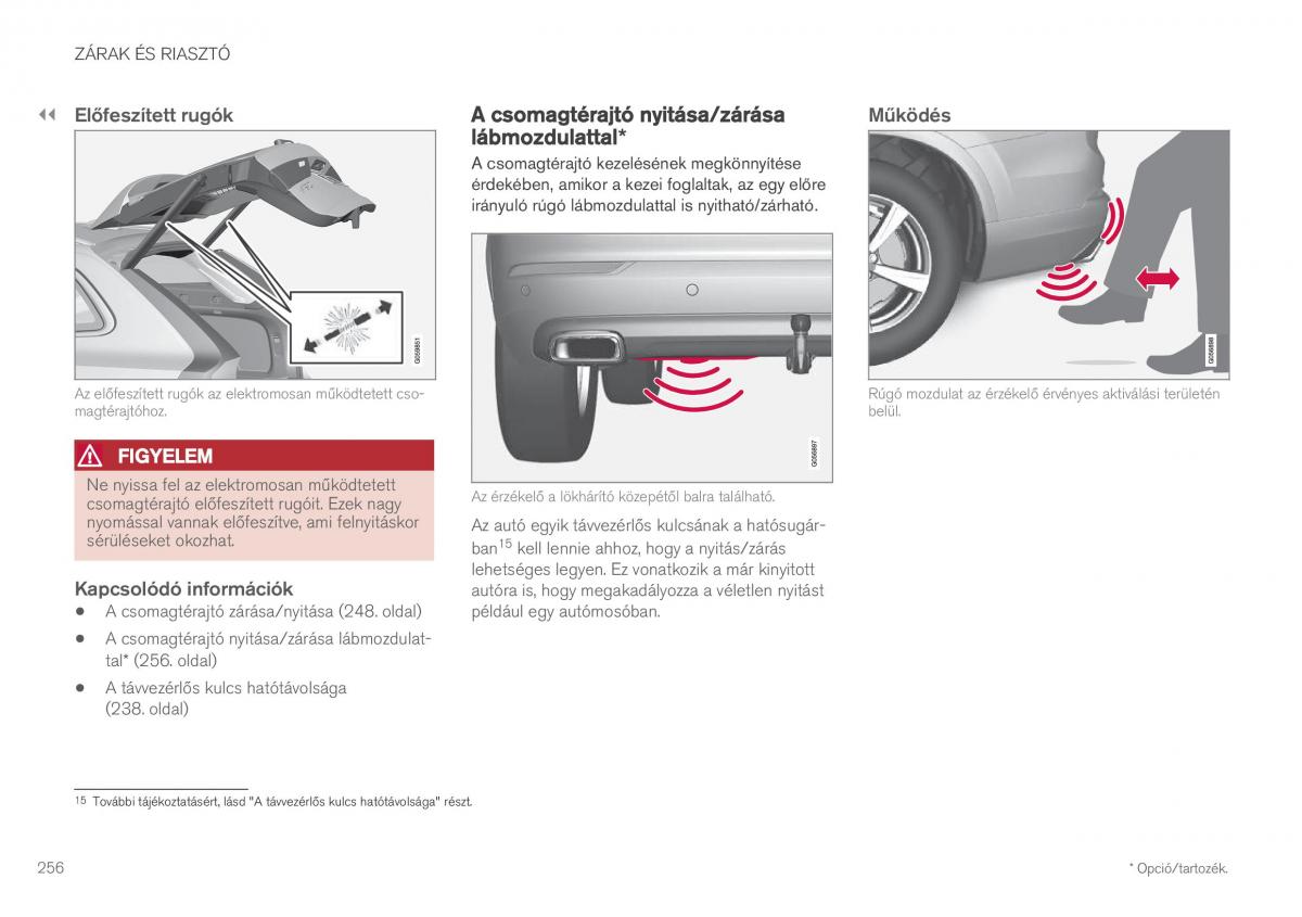 Volvo XC60 II 2 Kezelesi utmutato / page 258