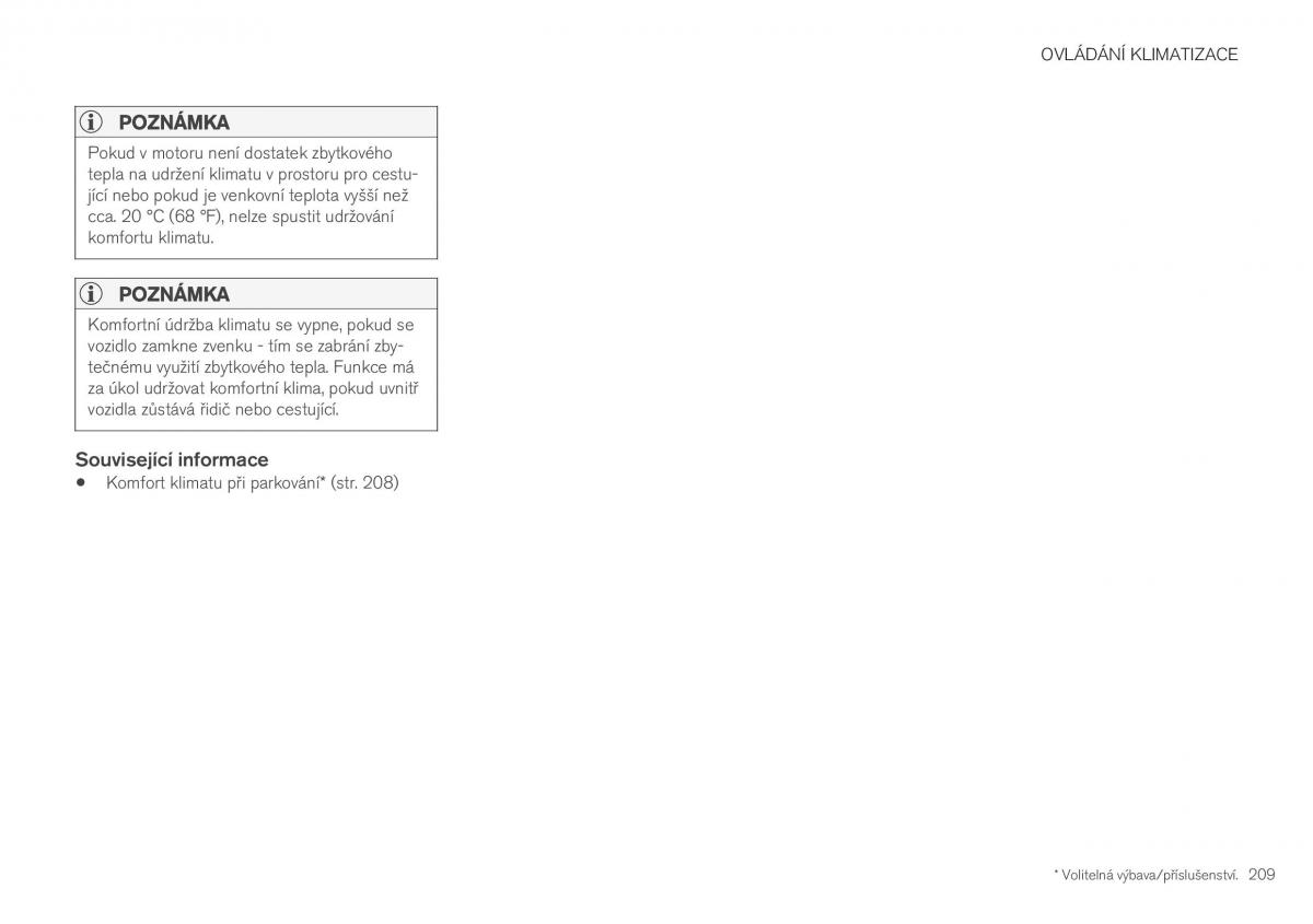 Volvo XC40 navod k obsludze / page 211
