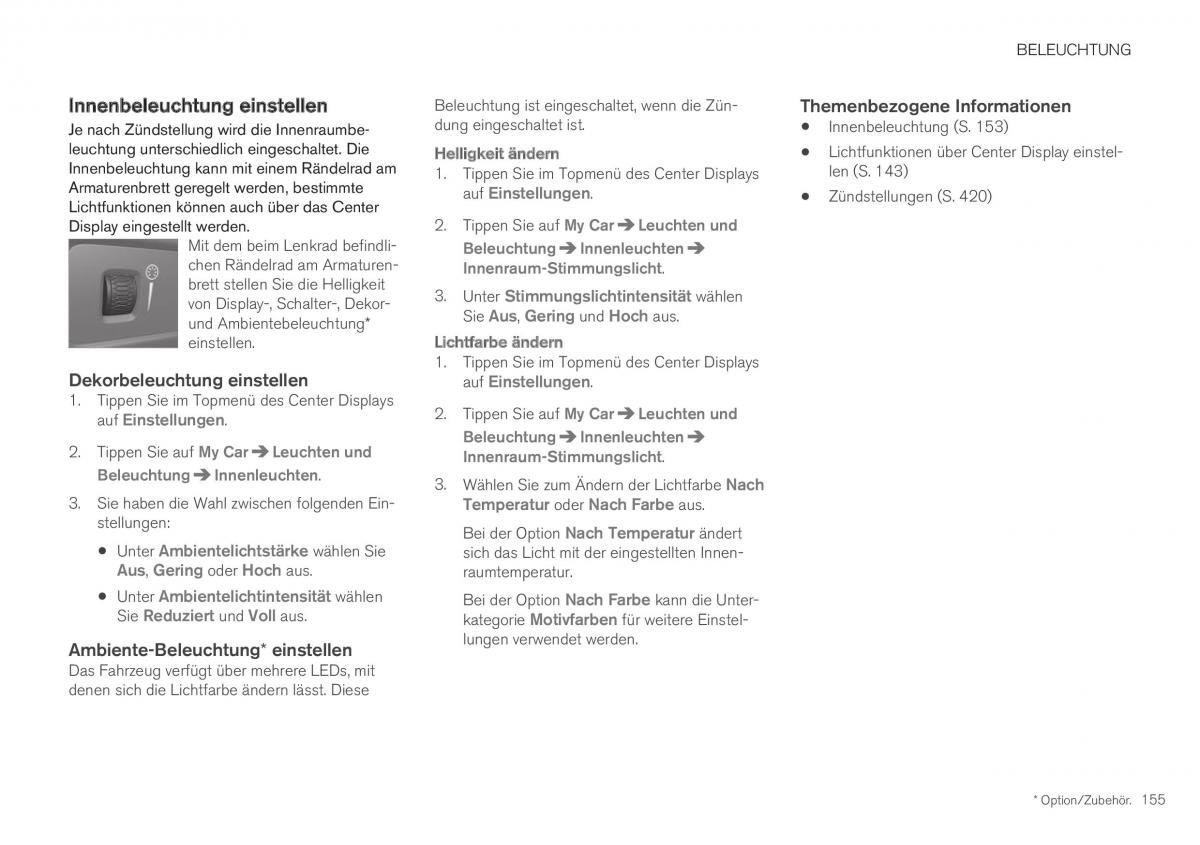 Volvo XC40 Handbuch / page 157