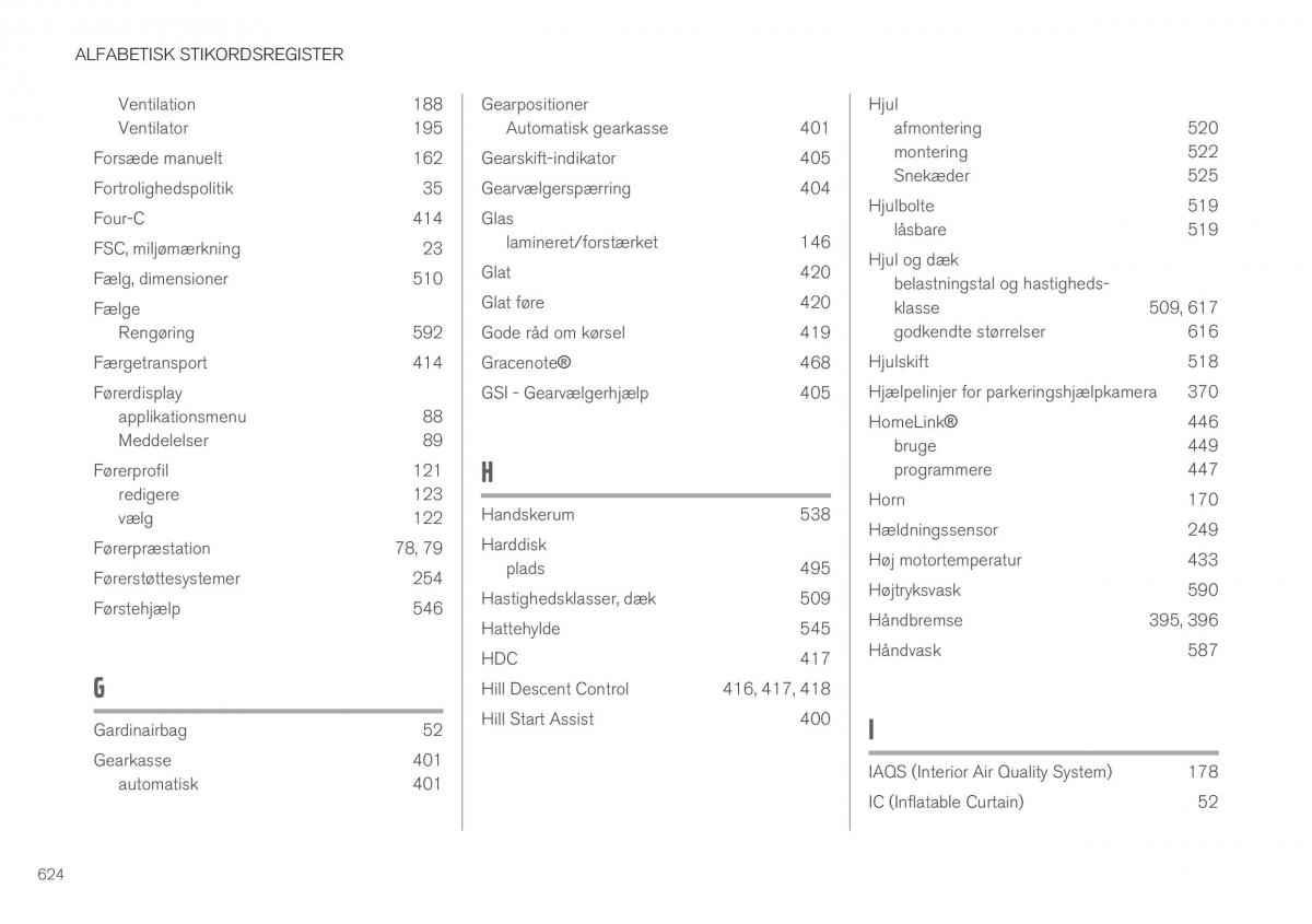 Volvo XC40 Bilens instruktionsbog / page 626