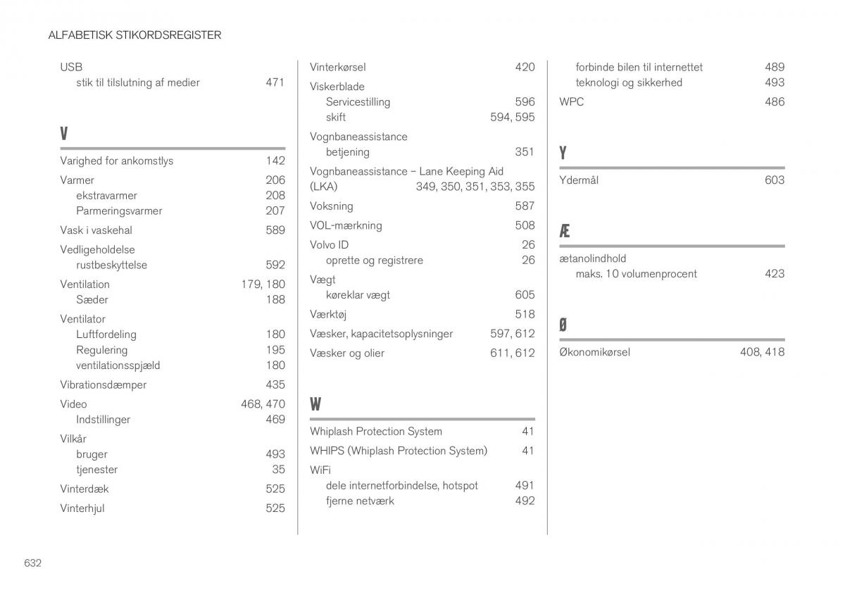 Volvo XC40 Bilens instruktionsbog / page 634