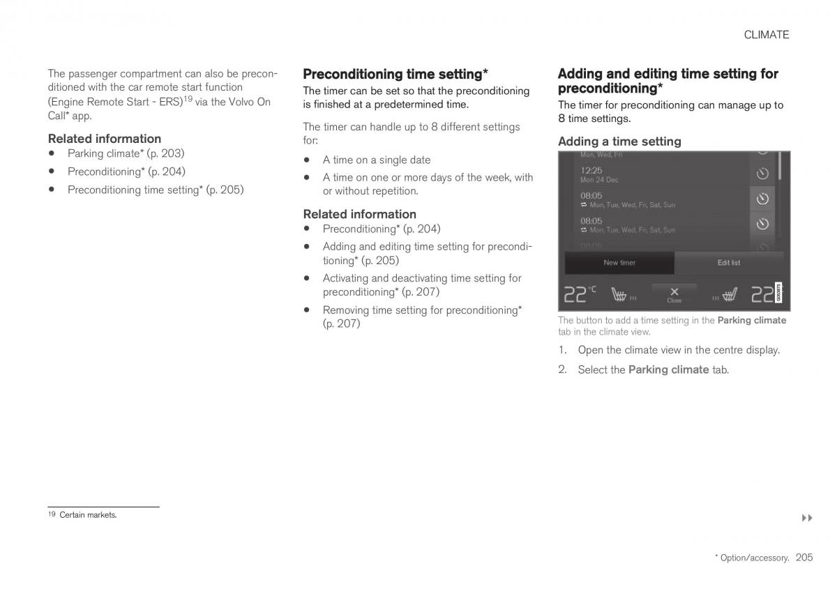 Volvo XC40 owners manual / page 207