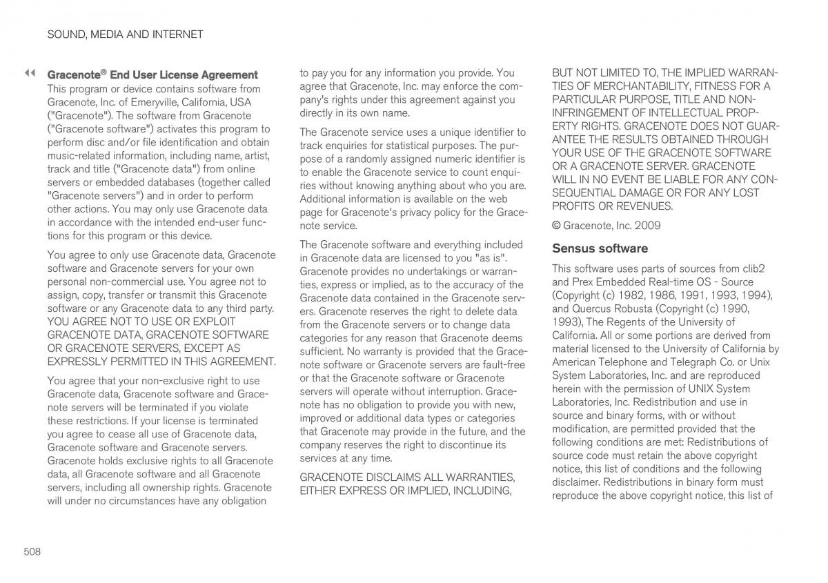 Volvo XC40 owners manual / page 510
