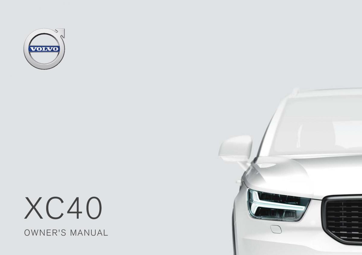 Volvo XC40 owners manual / page 1