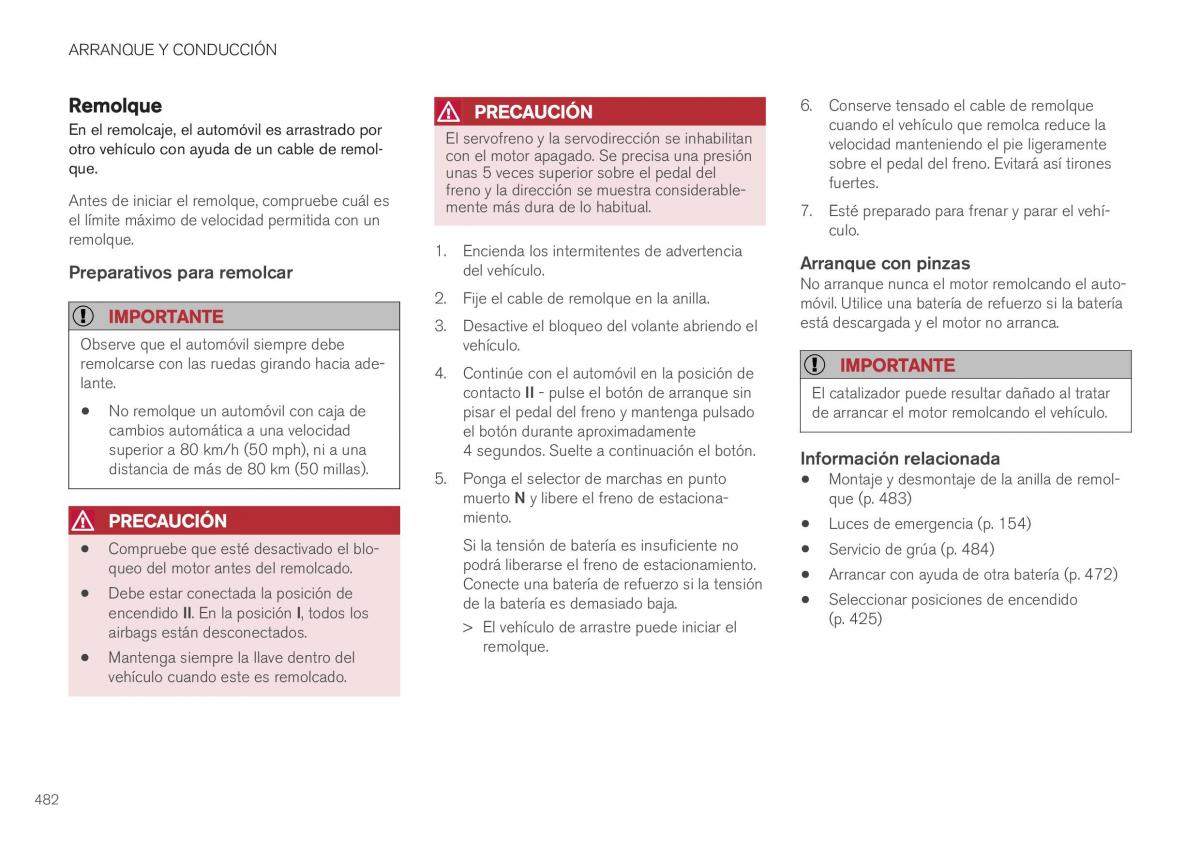 Volvo XC40 manual del propietario / page 484