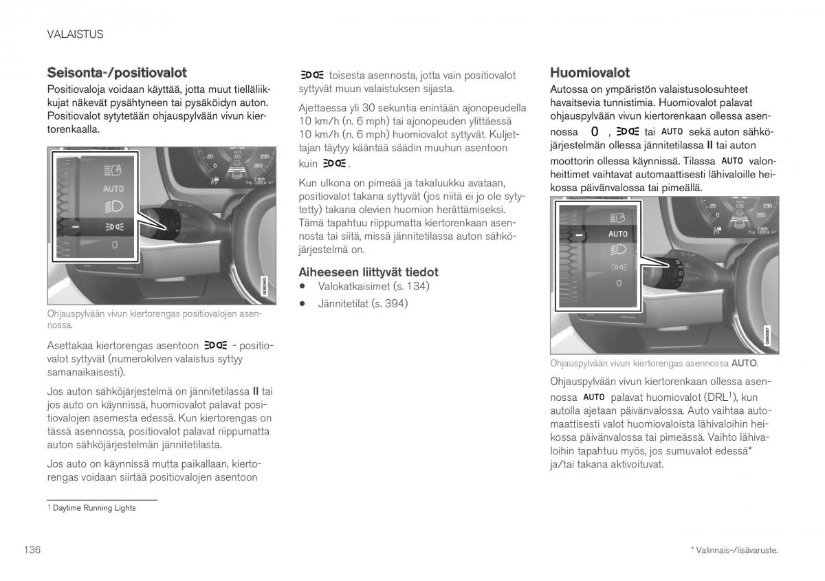 Volvo XC40 omistajan kasikirja / page 138