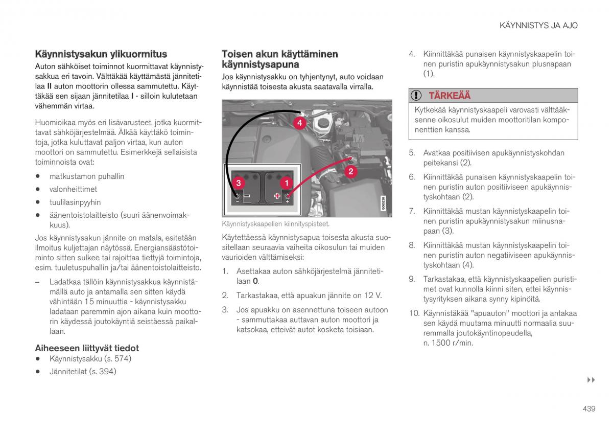 Volvo XC40 omistajan kasikirja / page 441