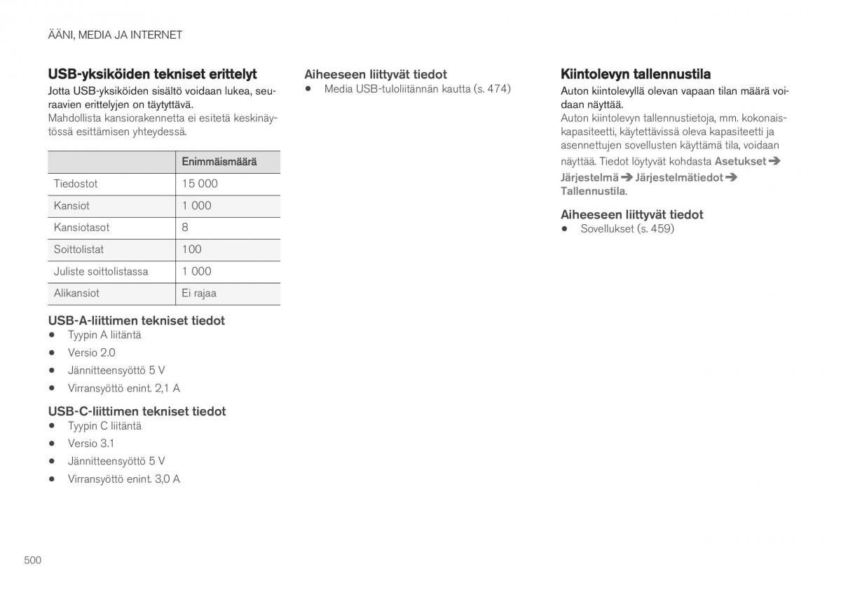 Volvo XC40 omistajan kasikirja / page 502