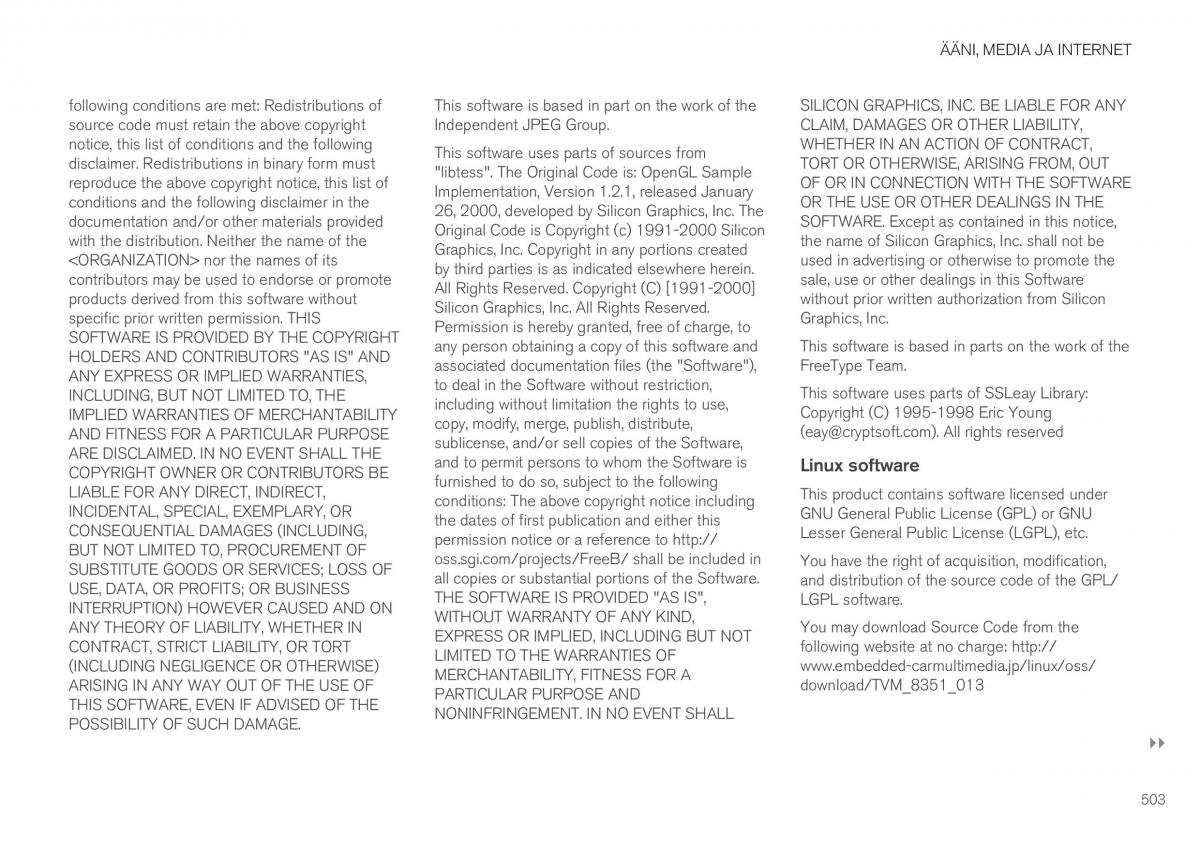Volvo XC40 omistajan kasikirja / page 505