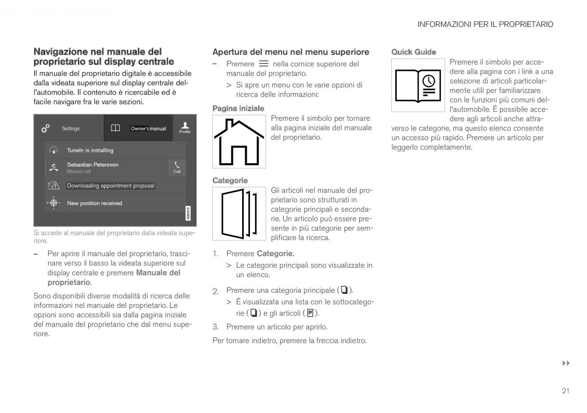 Volvo XC40 manuale del proprietario / page 23