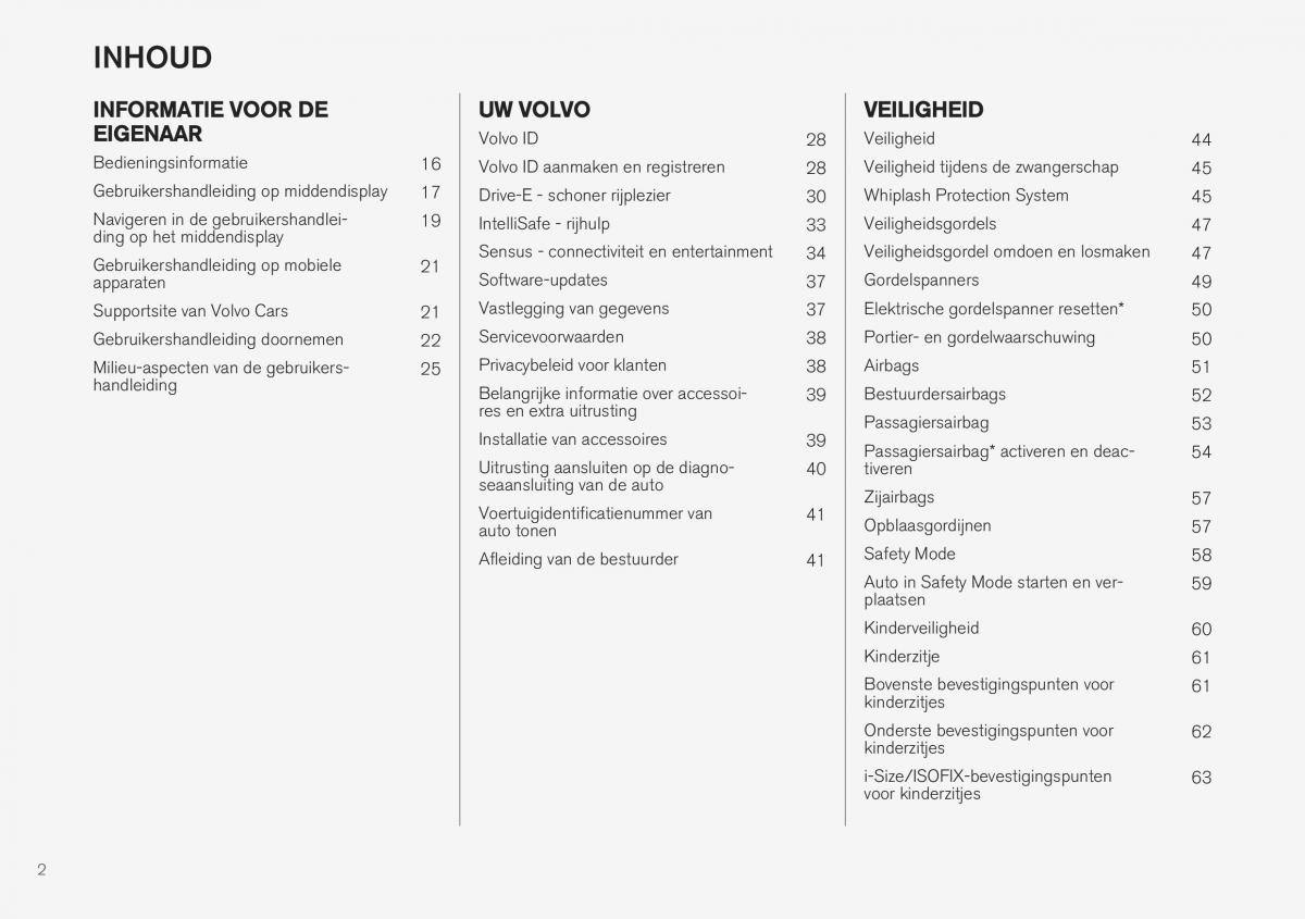 manual Volvo XC40 handleiding page 4 - pdf