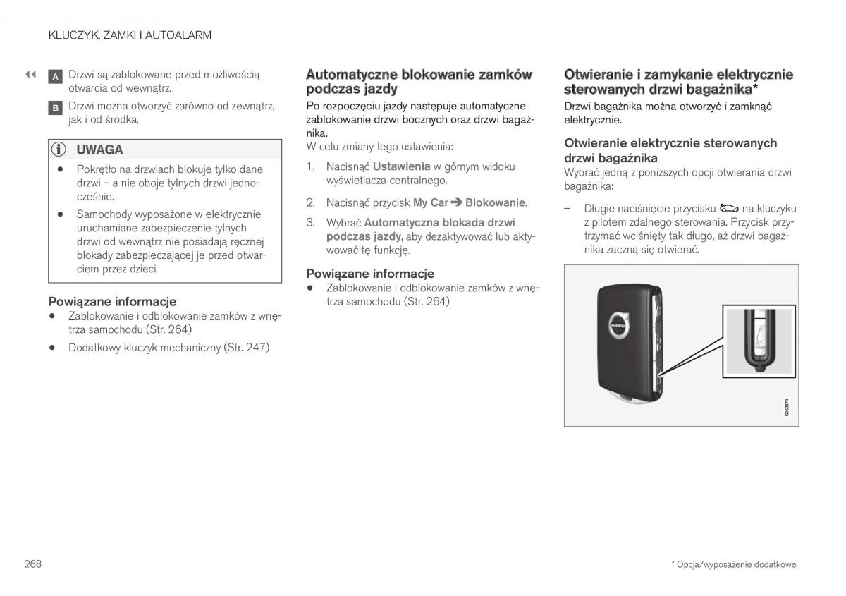 Volvo XC40 instrukcja obslugi / page 270