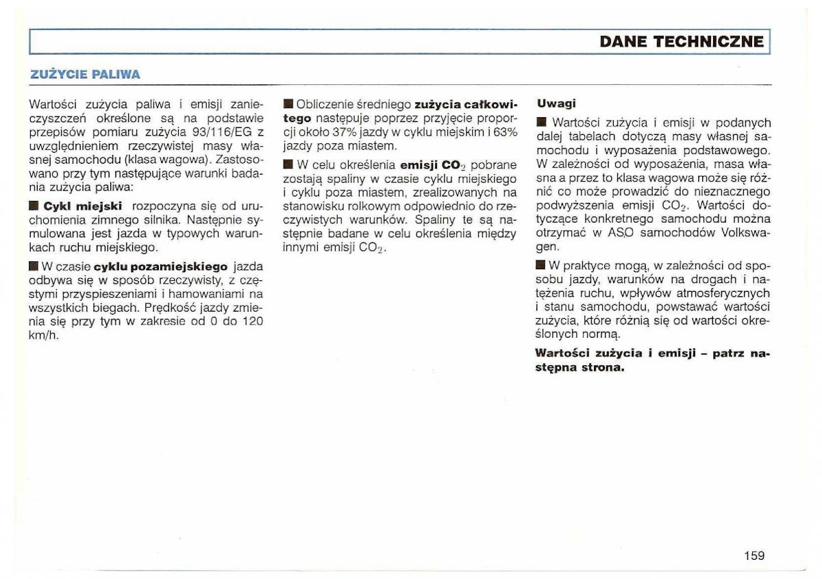 VW Polo III 3 instrukcja obslugi / page 161