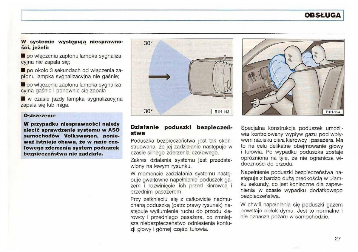 VW Polo III 3 instrukcja obslugi / page 29