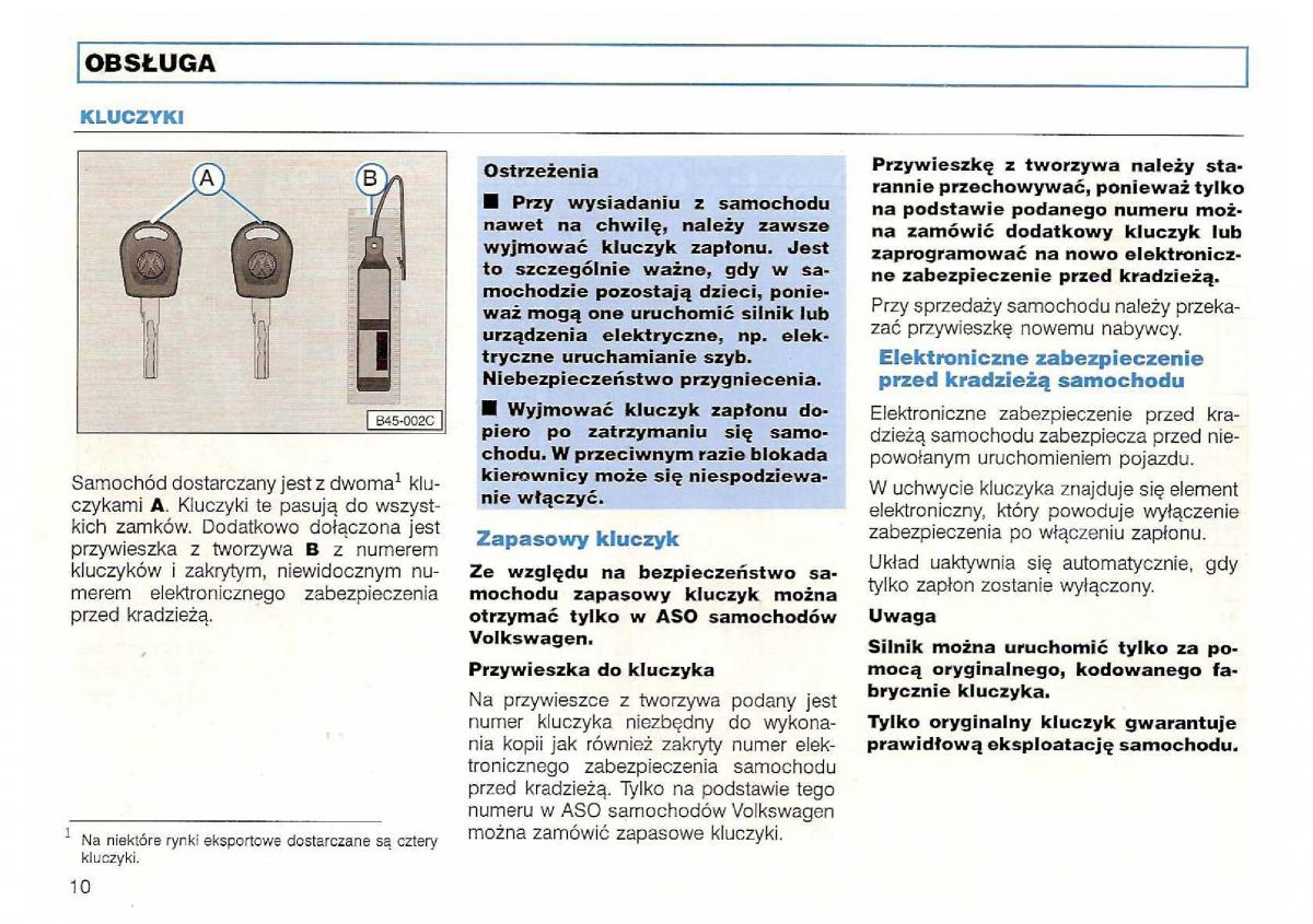 VW Polo III 3 instrukcja obslugi / page 12