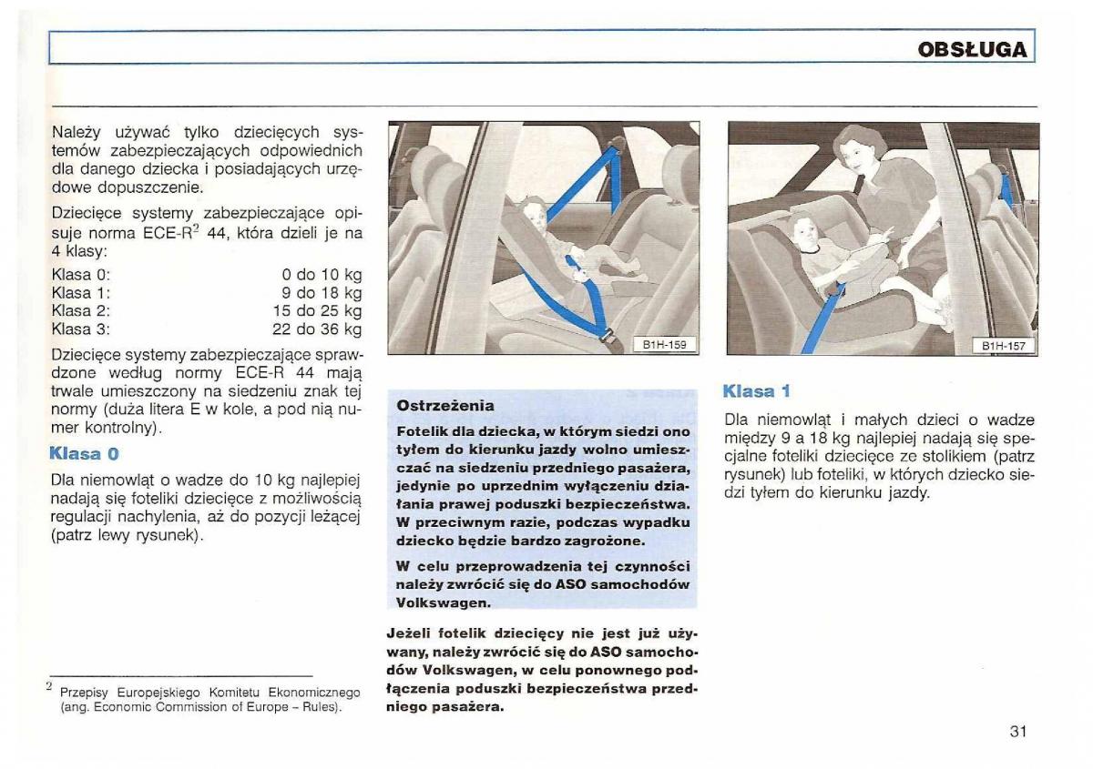 VW Polo III 3 instrukcja obslugi / page 33