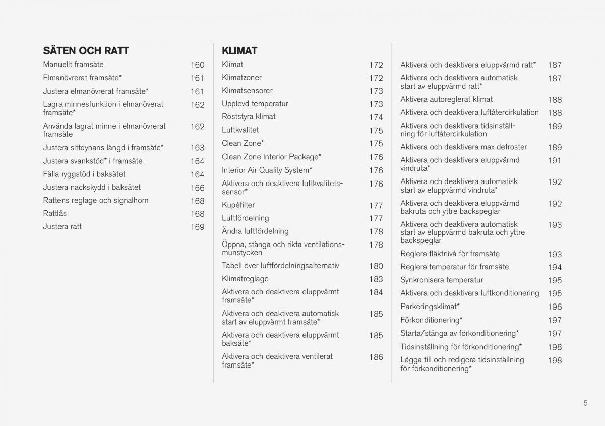 Volvo XC40 instruktionsbok / page 7