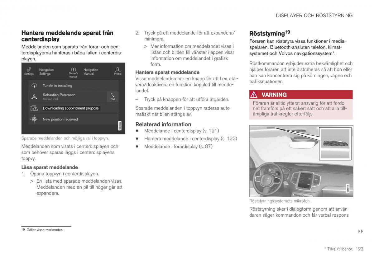 Volvo XC40 instruktionsbok / page 125