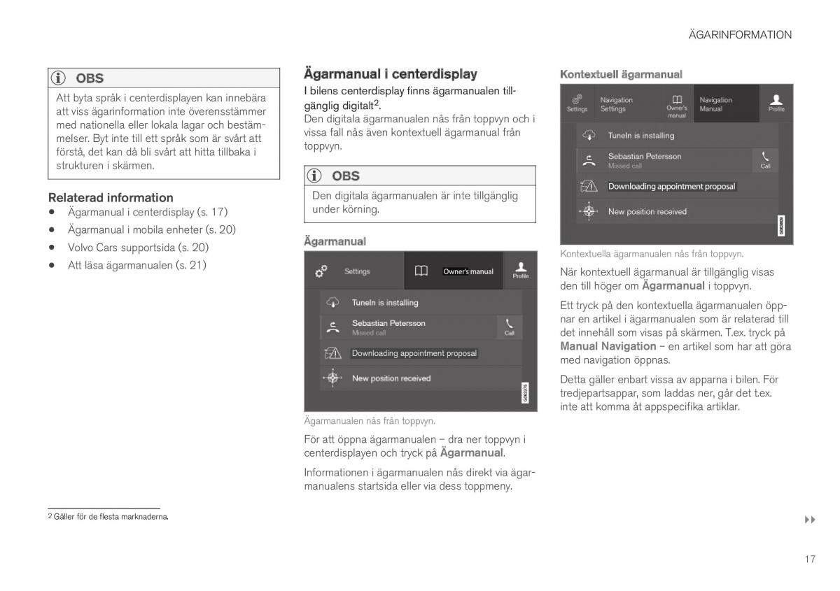 Volvo XC40 instruktionsbok / page 19