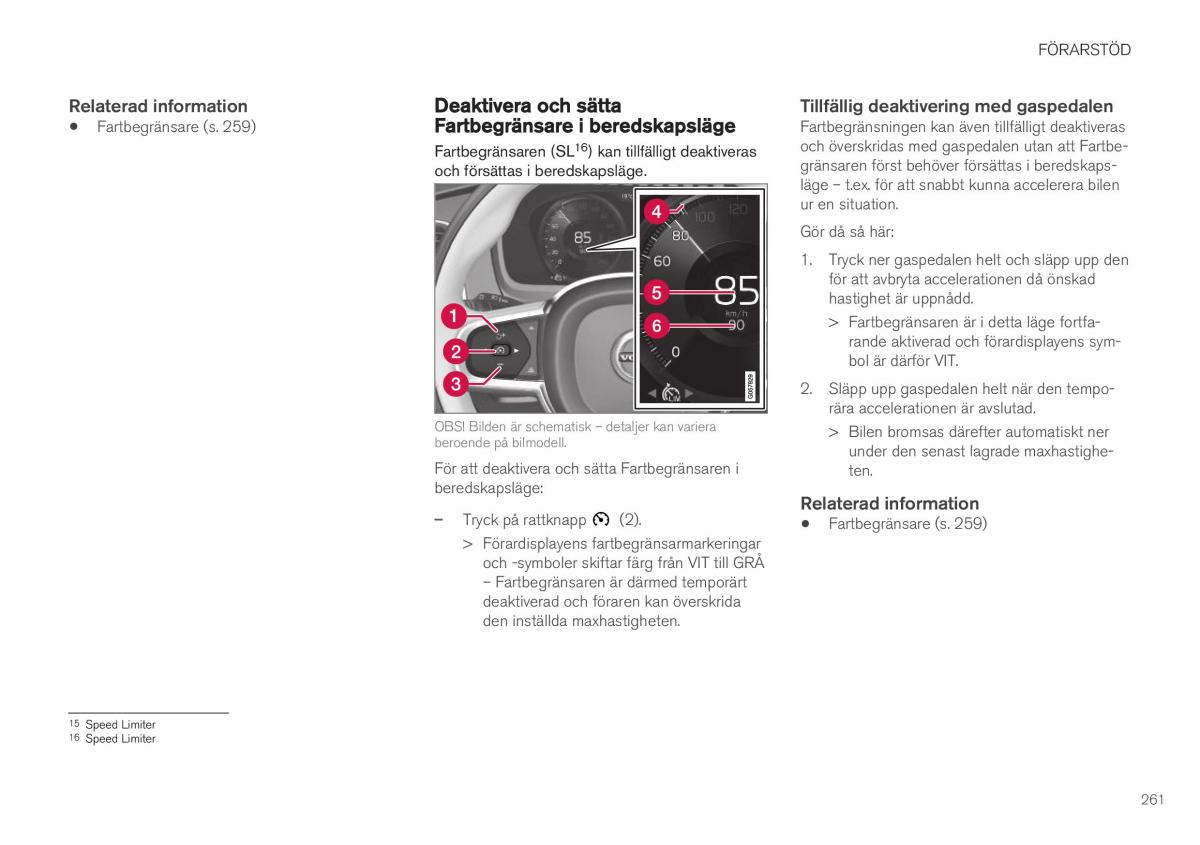  Volvo XC40 Volvo XC40 instruktionsbok / page 263