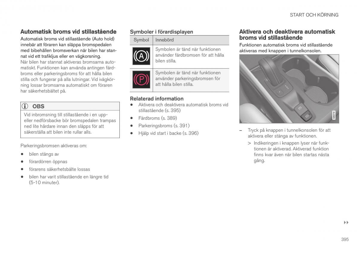 Volvo XC40 instruktionsbok / page 397